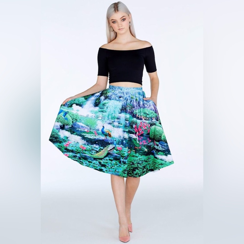 Blackmilk Secret Garden Pocket Midi Skirt
